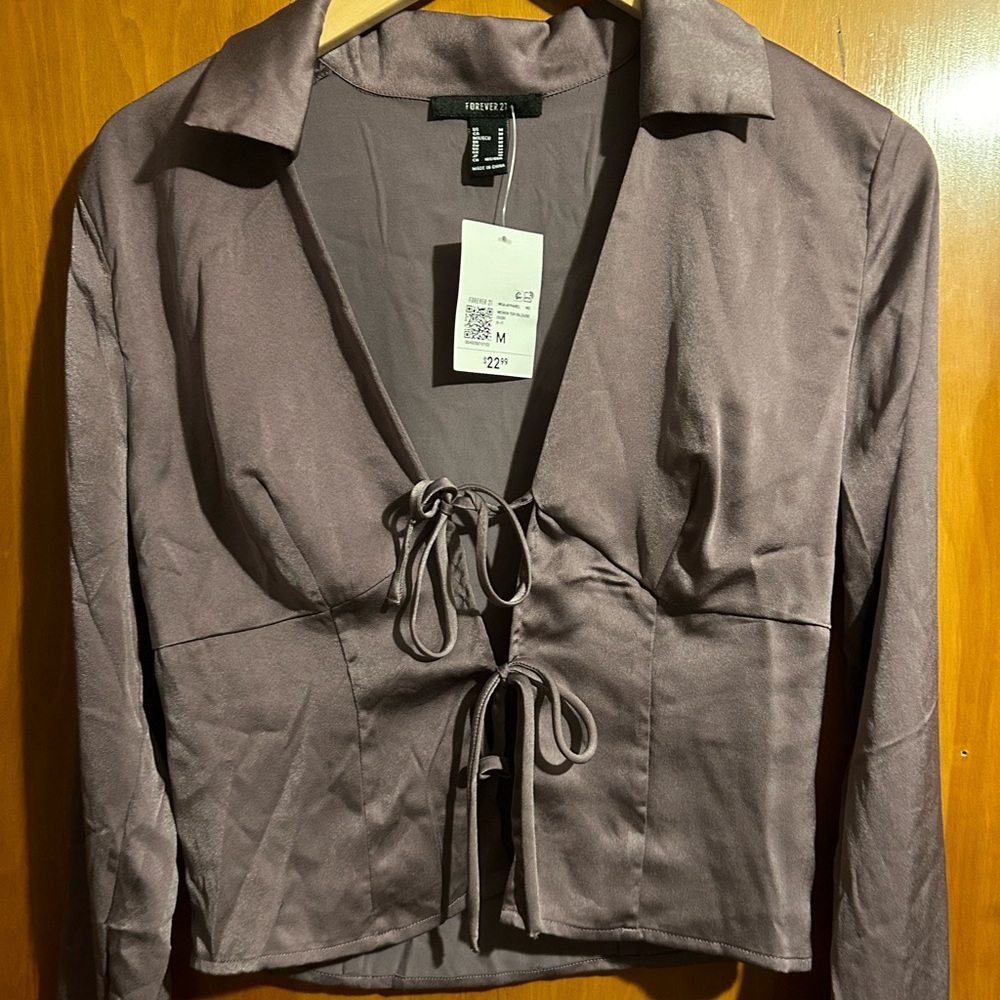 Front tie blouse